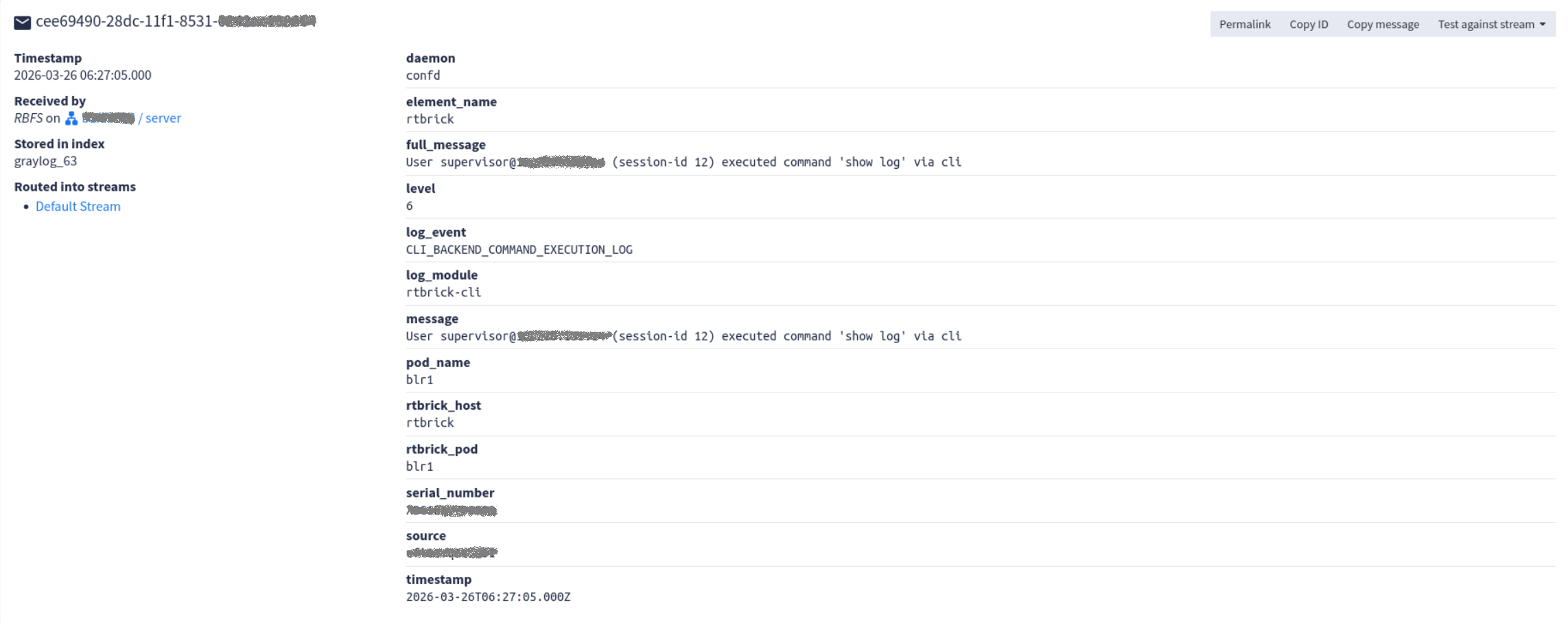 GELF Message Format